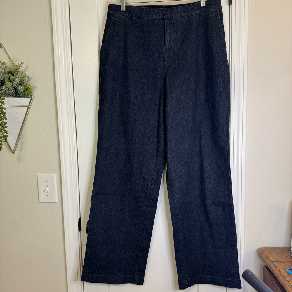 D & Co Dark Wash Straight Wide Leg Jeans